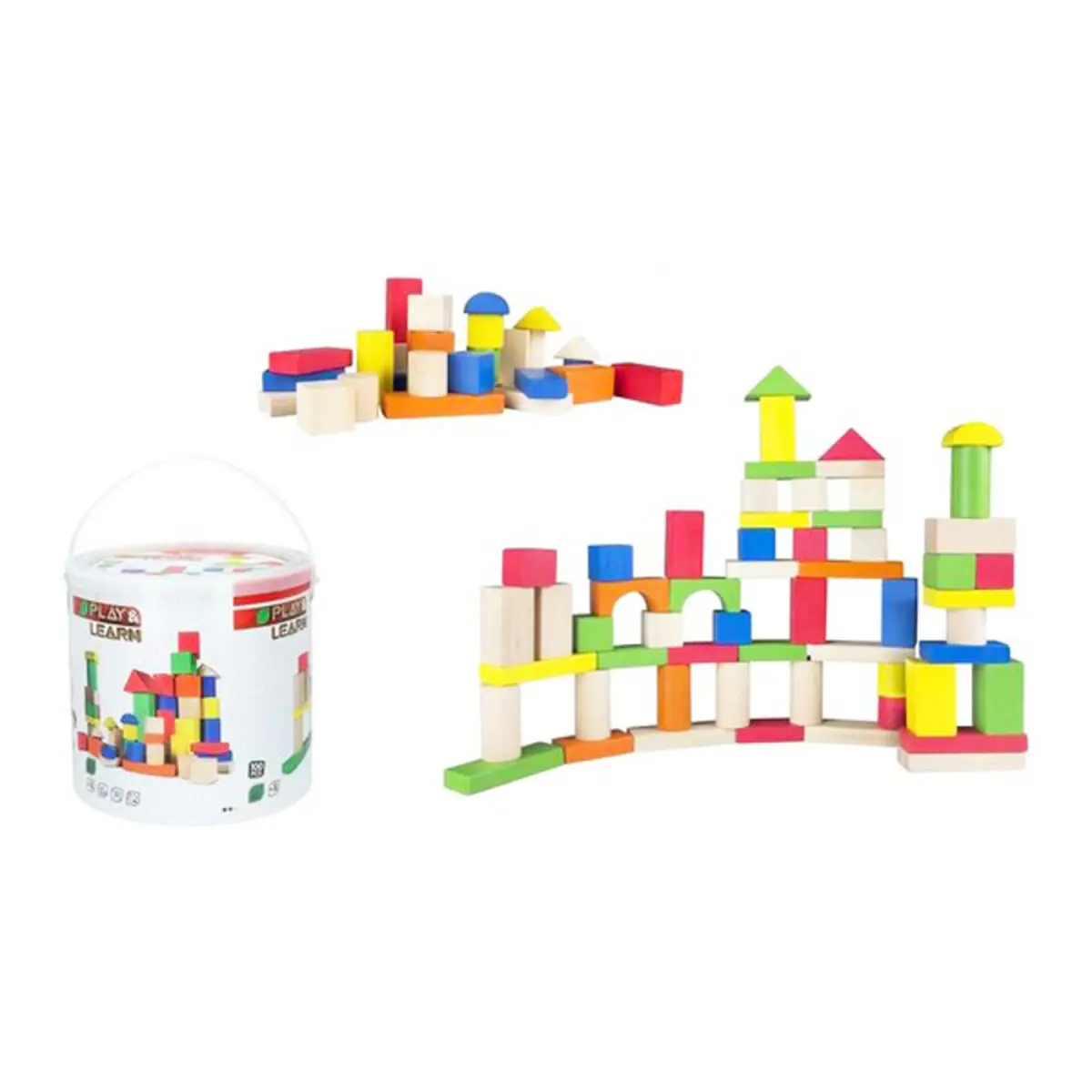 Gioco di Costruzioni con Blocchi Woomax 100 pcs 100 Pezzi