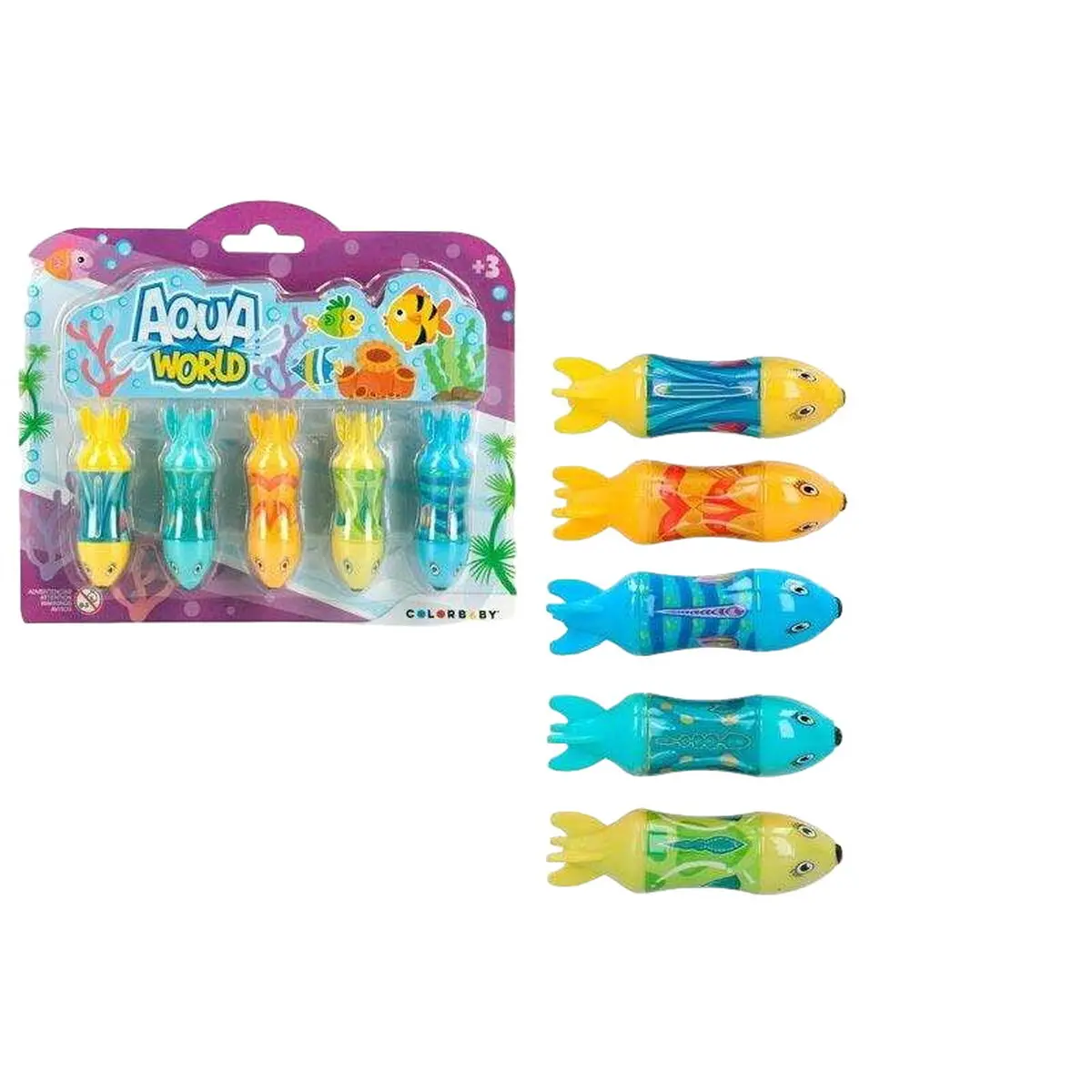 Gioco Acquatico Colorbaby AquaWorld 18,5 x 25 x 16 cm Pesci 5 Pezzi