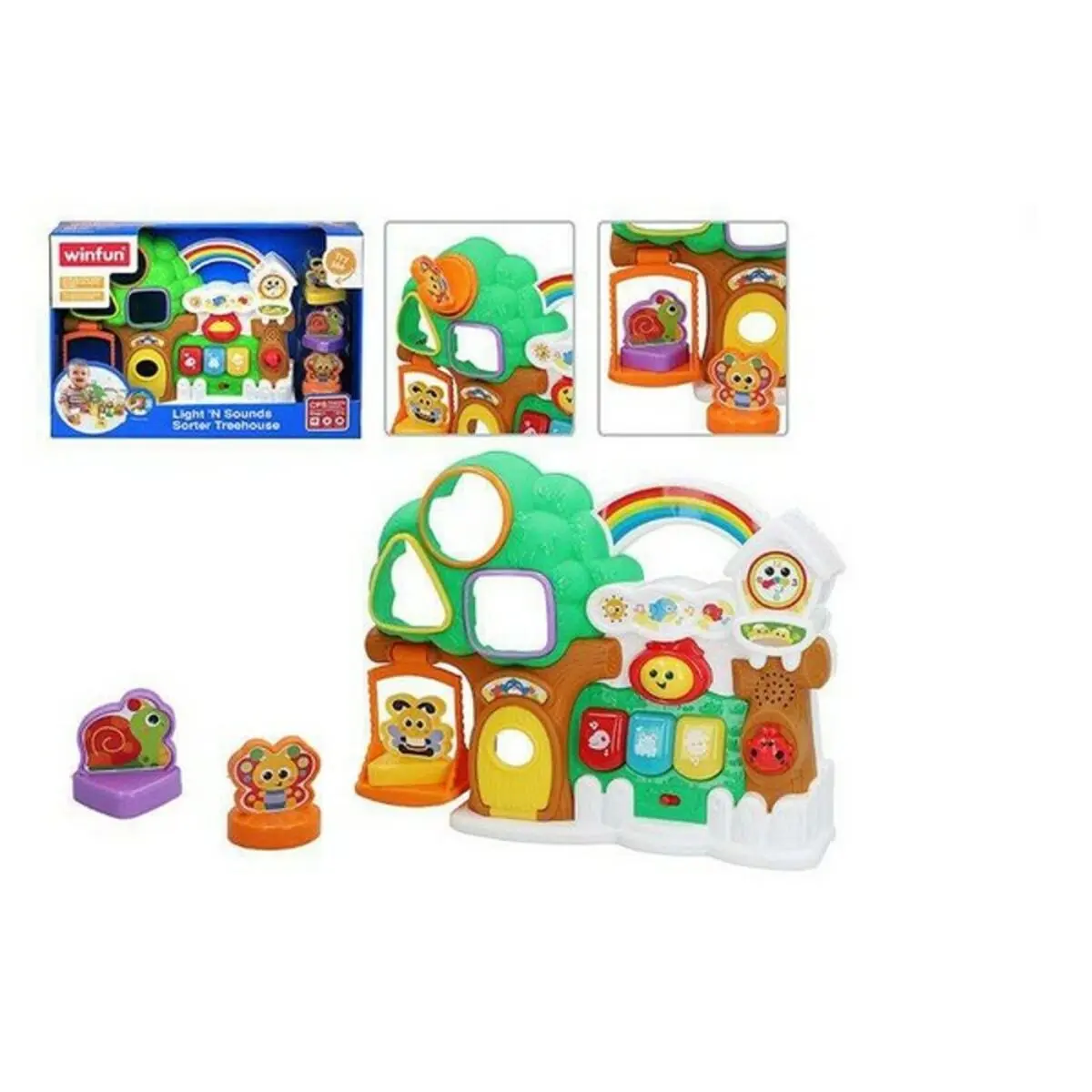 Giocattolo Interattivo WinFun Sorter Treehouse Winfun 32 x 24,5 x 7 cm