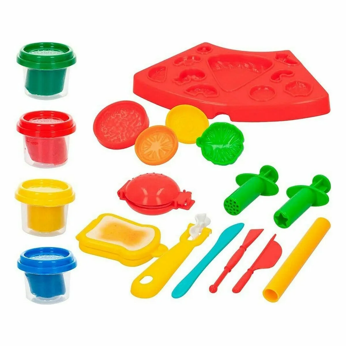 Set di Plastilina Colorbaby Burger & Sandwich Multicolore (19 Pezzi)