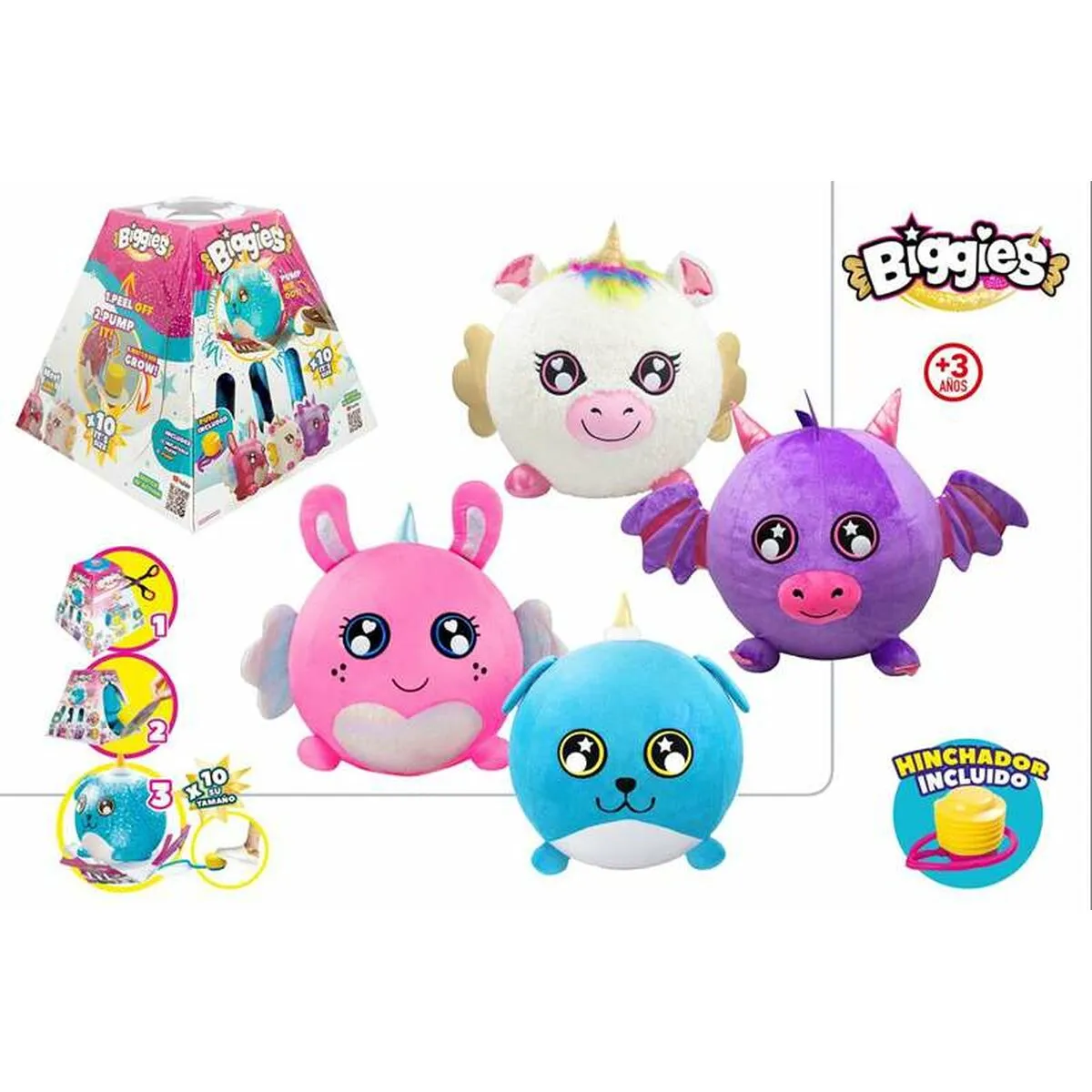 Peluche Colorbaby Biggies 51,5 cm Gonfiabile