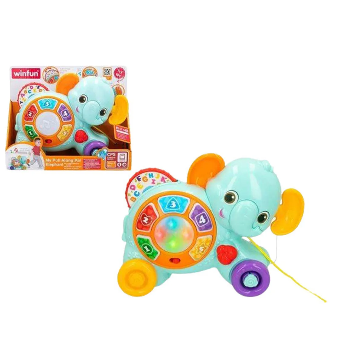 Giocattolo da trascinamento Colorbaby Elefante Plastica