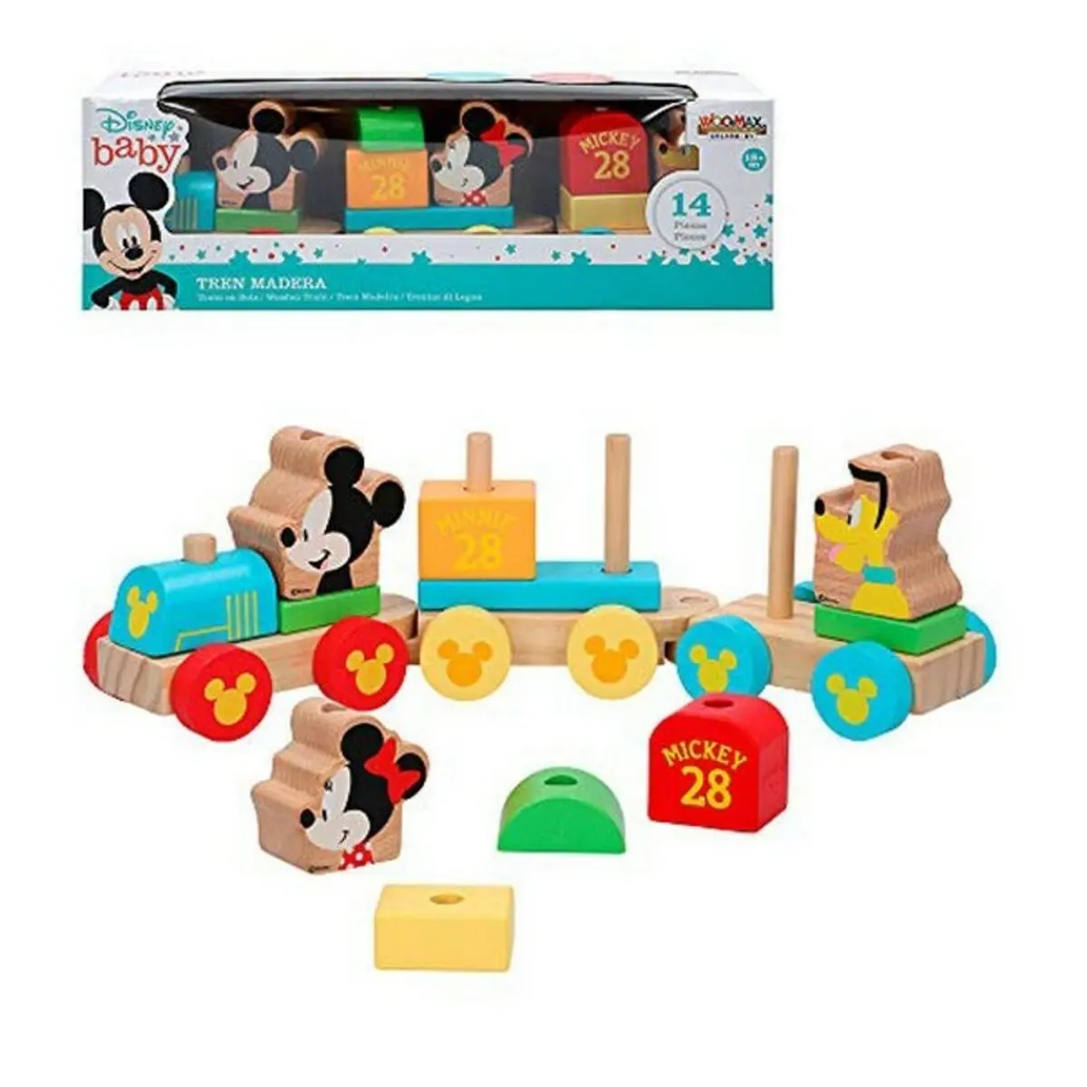 Treno Mickey & Minnie Disney 14 pcs 34 cm 34 x 10 x 7,5 cm