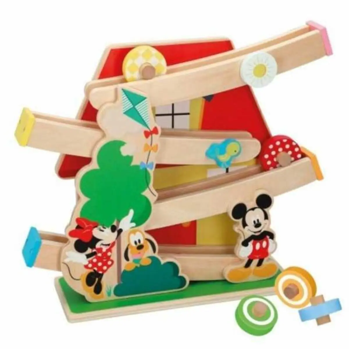 Pista in Legno con Rampe per Macchinine Disney Baby Disney (29 cm)