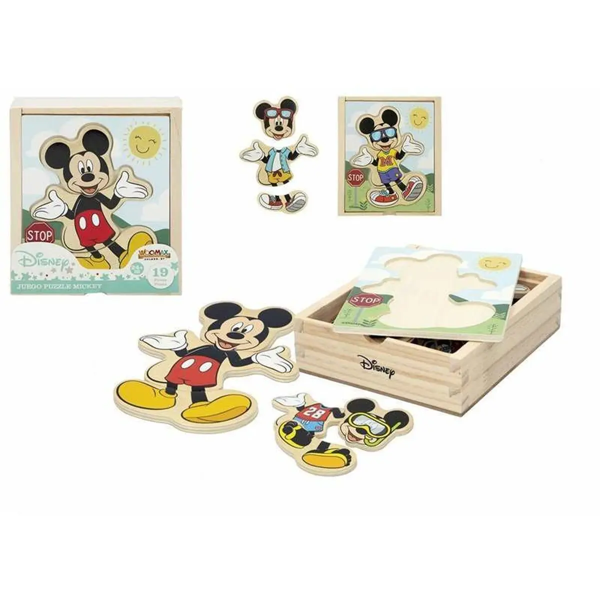 Puzzle di Legno per Bambini Disney Legno (19 pcs)