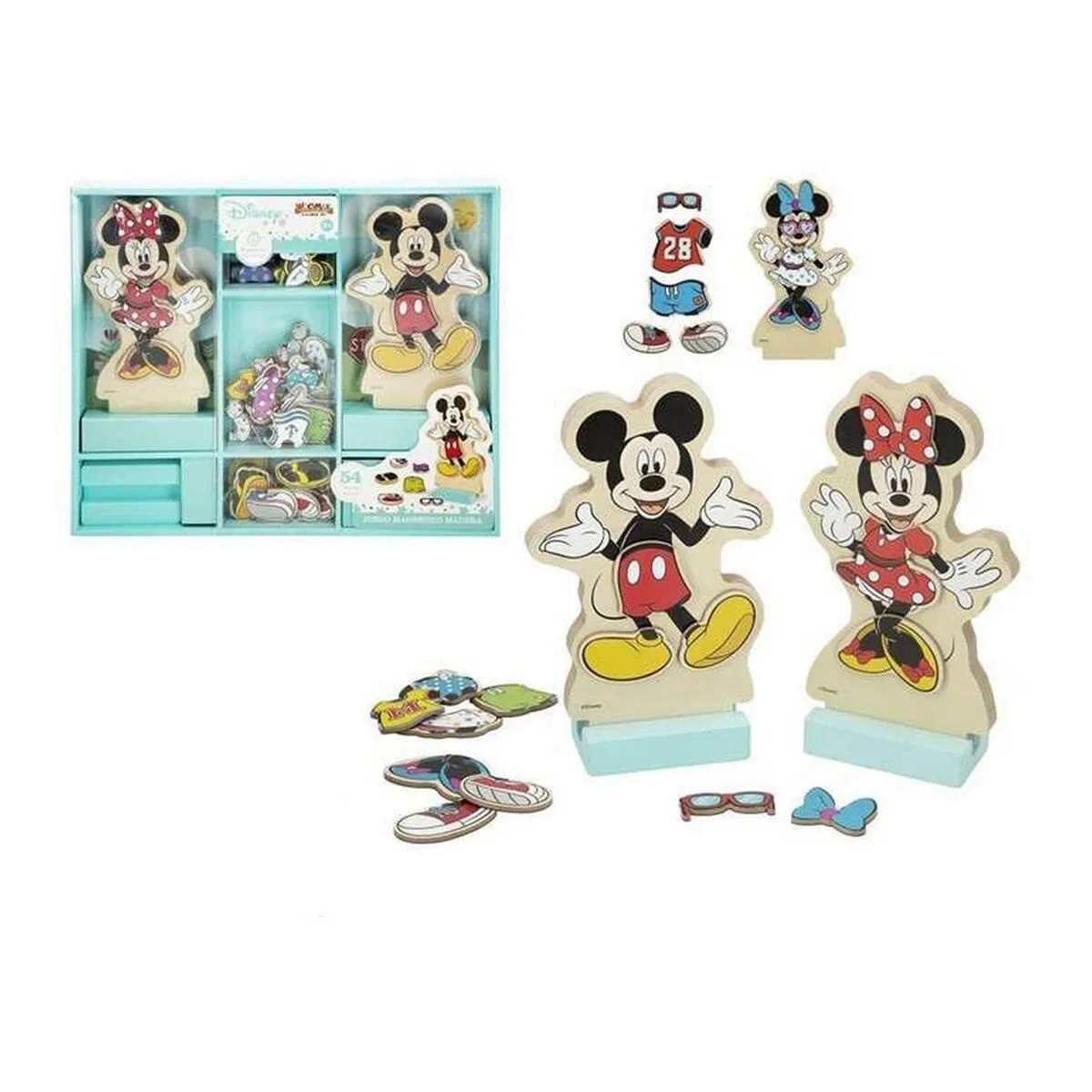 Gioco Educativo Disney Magnetico ROPA 54 Pezzi 34 x 28 cm Legno