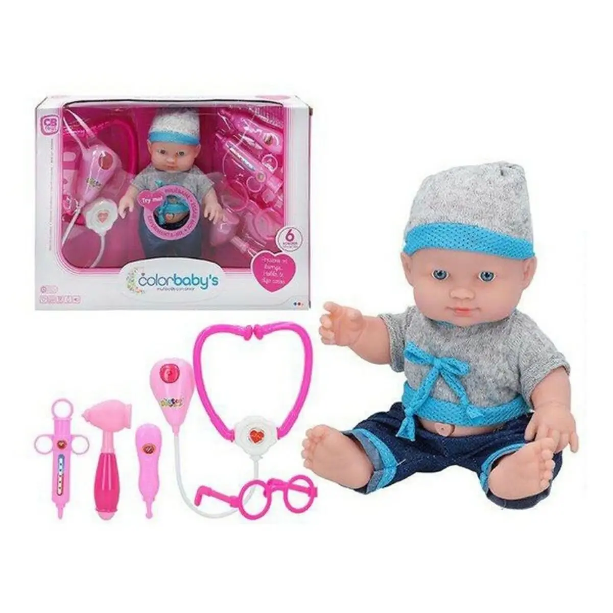 Bambolotto Bebè con Accessori Doctor Colorbaby (24 cm)