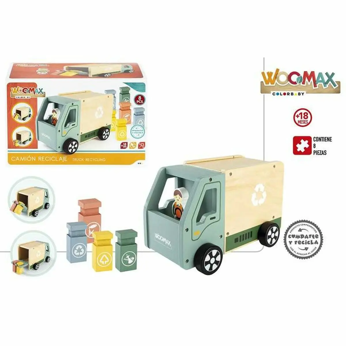 Set Mezzi da Cantiere Woomax 24 x 15 x 13,5 cm