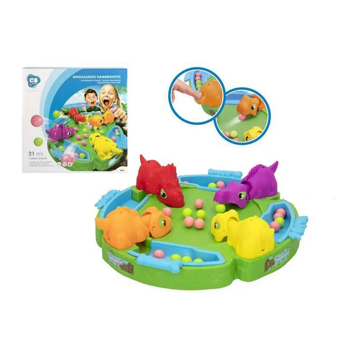 L'Ippopotamo Hungry Hippo Colorbaby Dinosauri 21 Pezzi