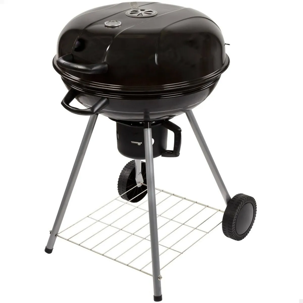 Barbecue a Carboni con Ruote Aktive Nero 57 x 86 x 57 cm