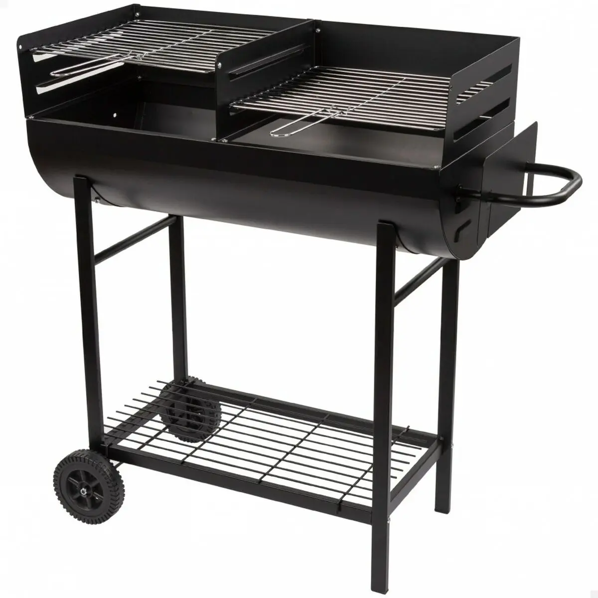 Barbecue a Carboni con Ruote Aktive Plastica Metallo smaltato 97 x 96 x 42 cm Nero