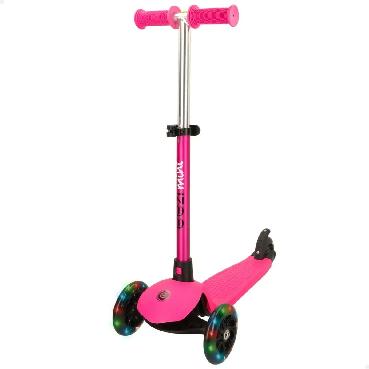 Monopattino Scooter Eezi Rosa Luci LED Alluminio Poliuretano