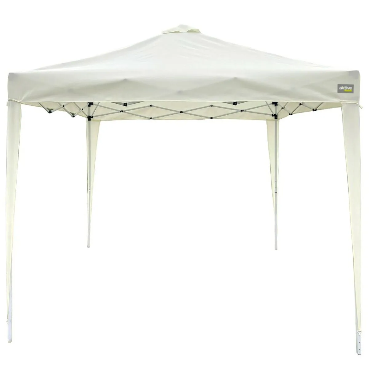 Gazebo Aktive 300 x 250 x 300 cm Stoffa Acciaio Bianco