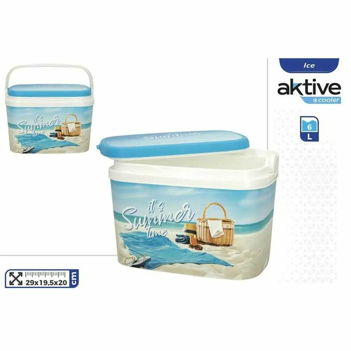 Frigo Portatile Aktive 6 L Azzurro Plastica