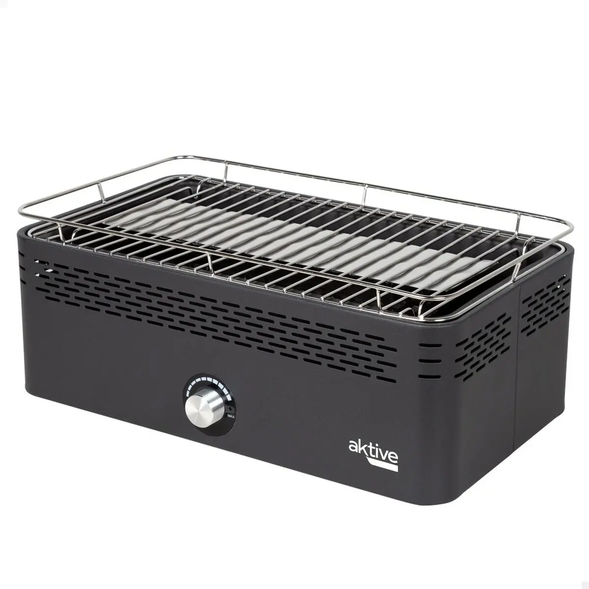 Barbecue a Carbone Portatile Senza Fumo Aktive Acciaio inossidabile Ferro 45 x 19 x 28 cm