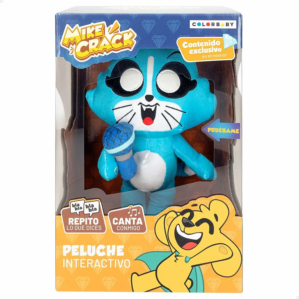 Peluche con Suono Mikecrack Akela 25 cm Azzurro