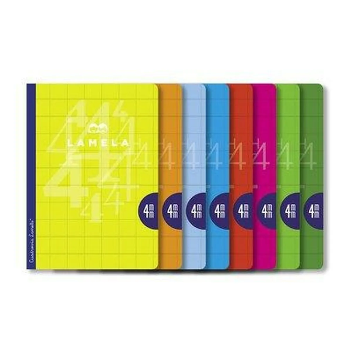 Agenda Lamela 4X4 4MM 50 Fogli 10 Unità Fogli a griglia A4 Multicolore (10 Pezzi)