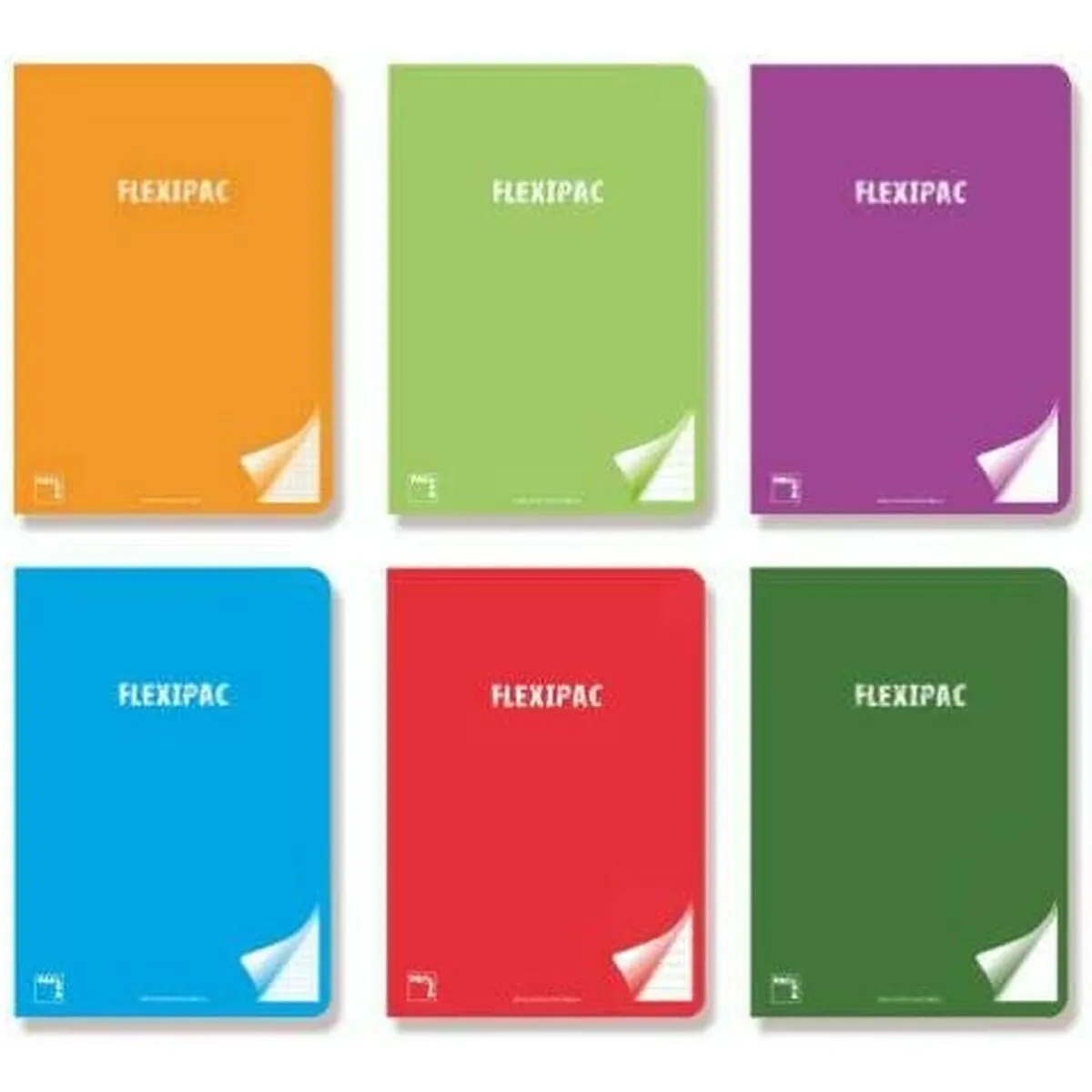 Agenda Pacsa 3,5 mm Righe Multicolore A4 48 Fogli (6 Pezzi)