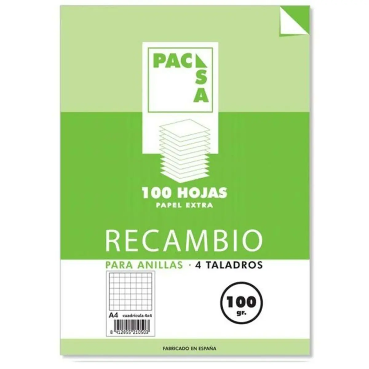 Libro Verbali Pacsa Recambio A4 100 Hojas Multicolore A4