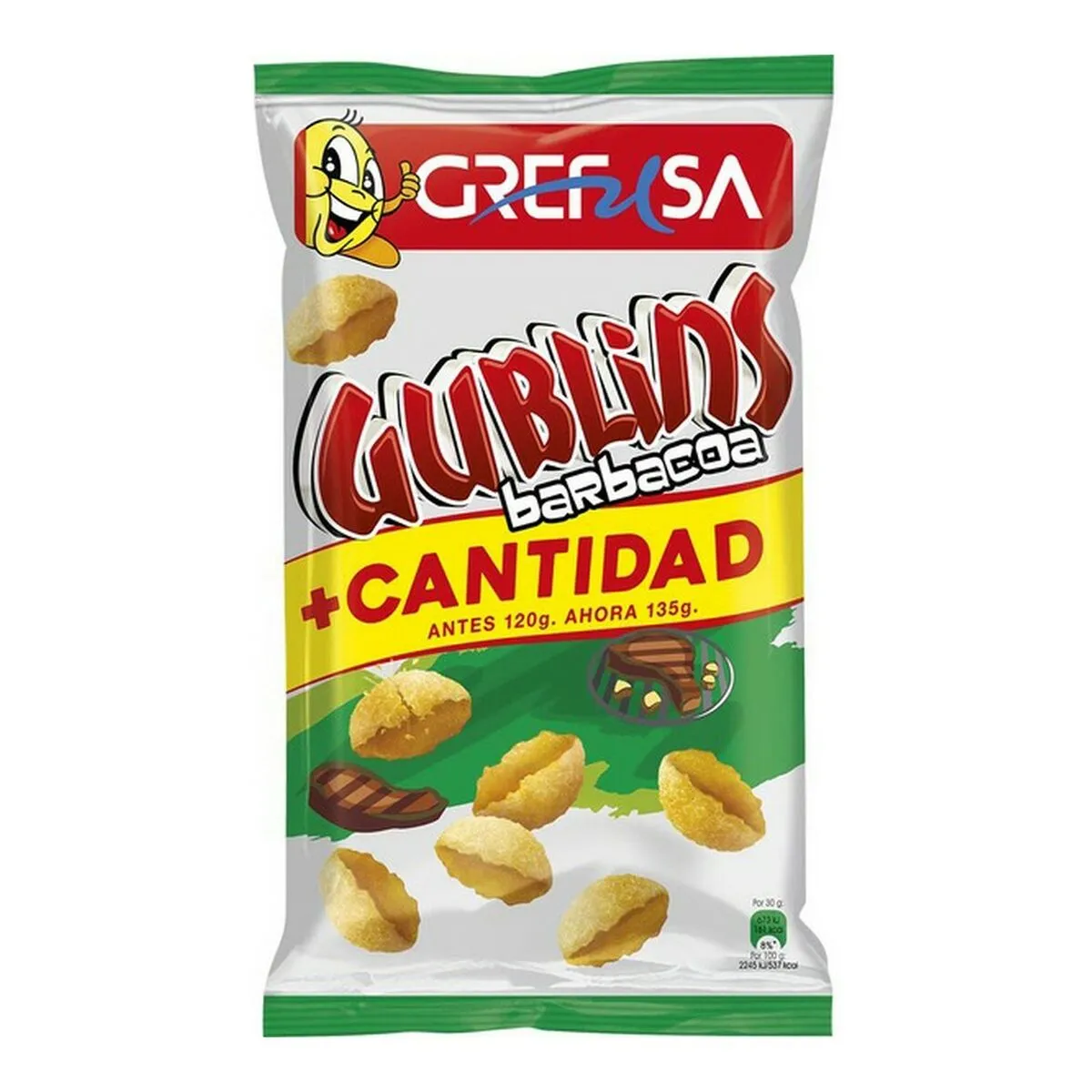 Snacks Grefusa Gublins Barbecue (135 g)