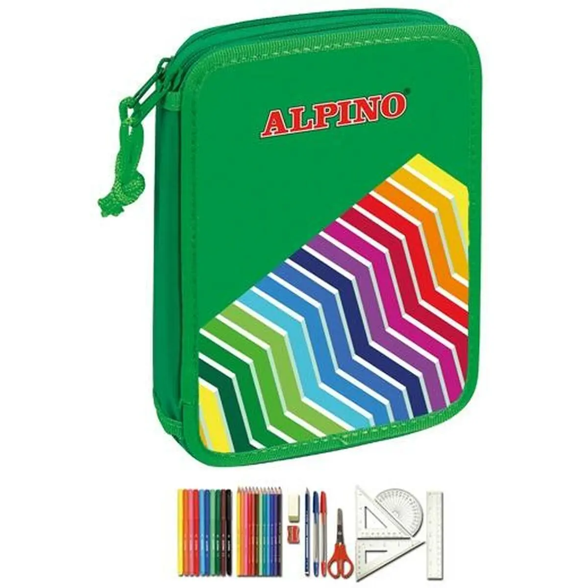 Astuccio Doppio Alpino UA000113 Verde Multicolore 32 Pezzi