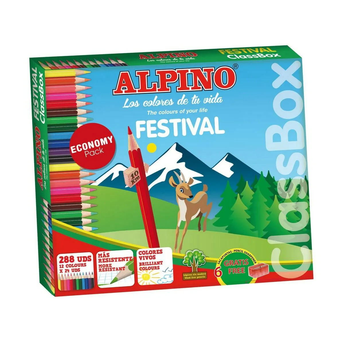 Matite colorate Alpino Festival 288 Unità Multicolore