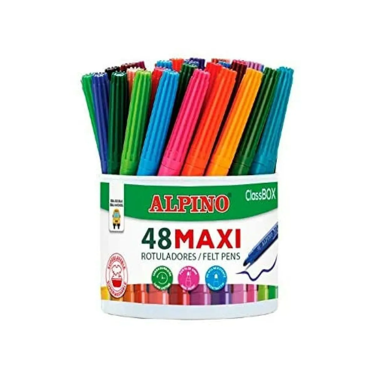 Set di Pennarelli Alpino ClassBOX Multicolore 48 Pezzi