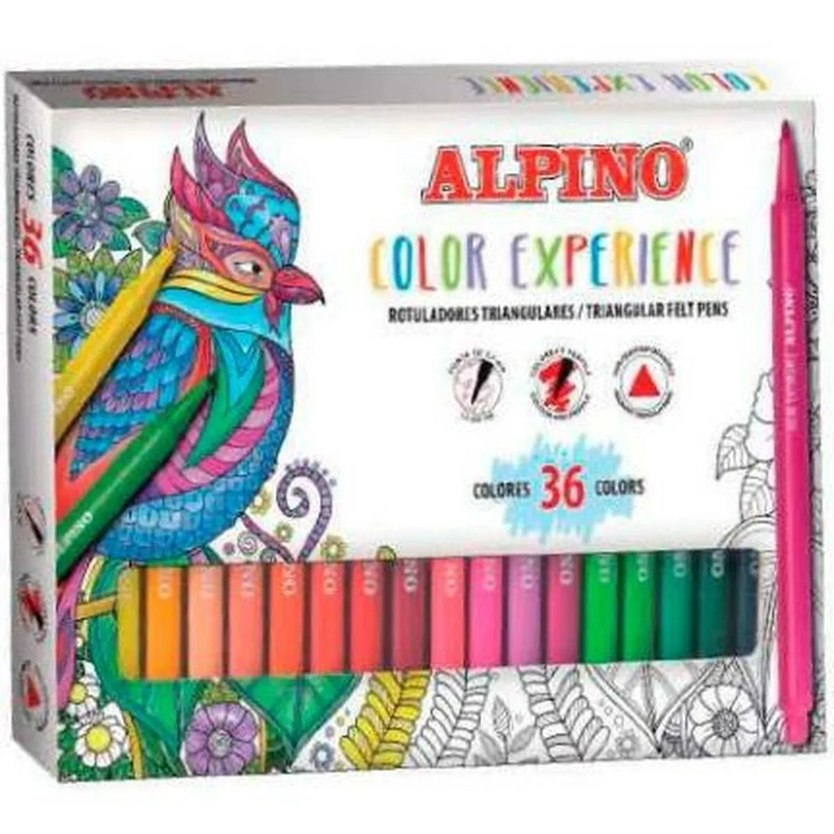 Set di Pennarelli Alpino Color Experience 36 Pezzi Multicolore