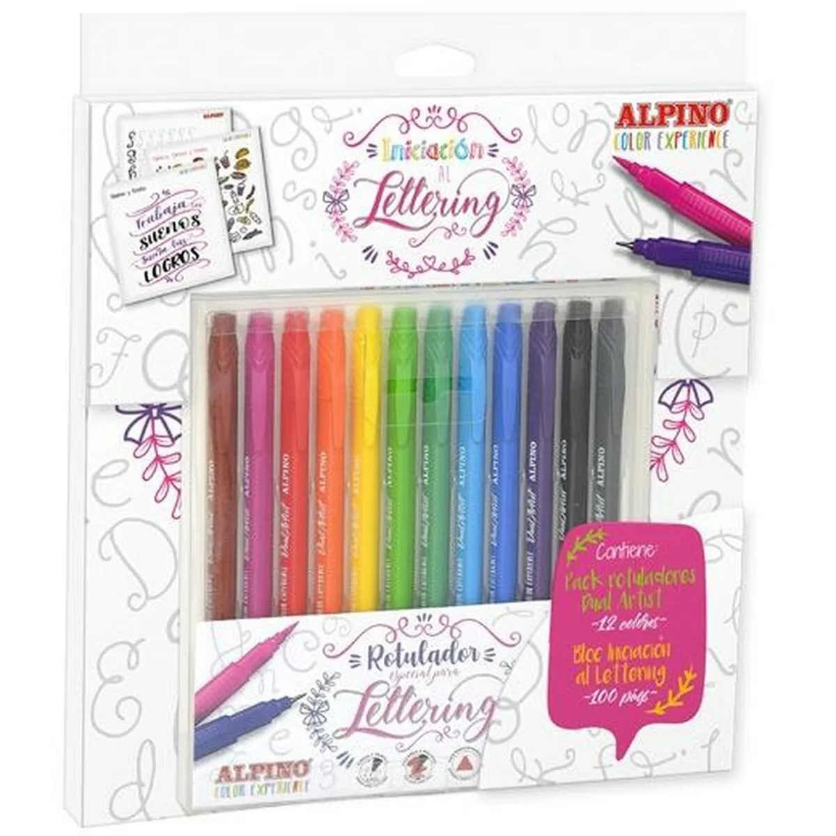 Set di Pennarelli Alpino Dual Artist 12 Pezzi Multicolore