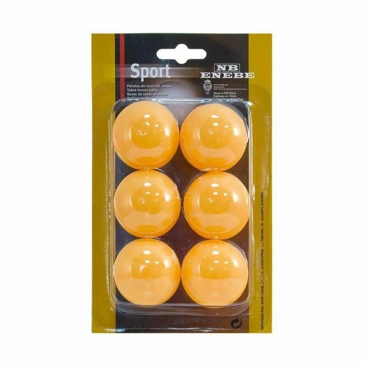 Palline Enebe 845500 Ping Pong 6 pcs