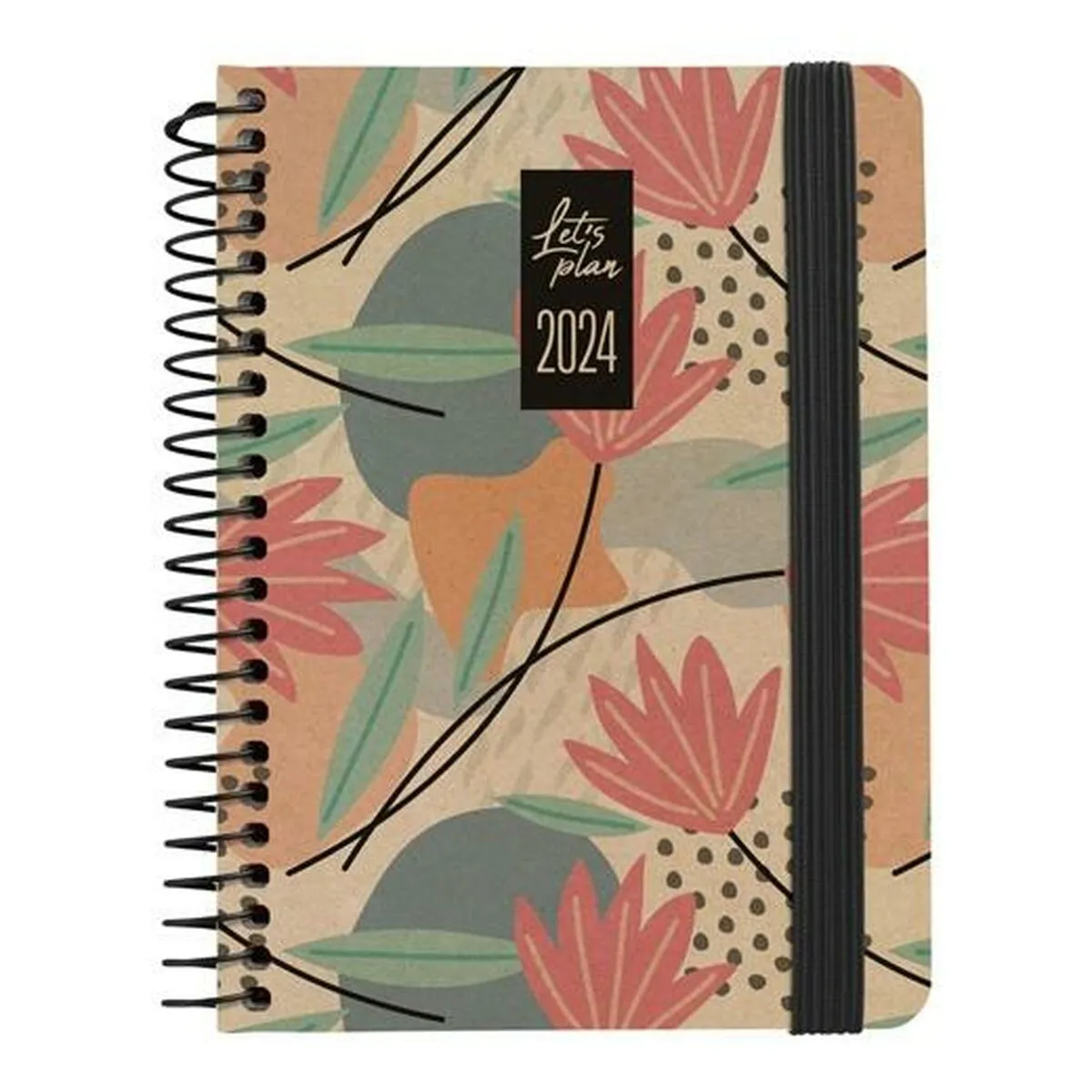 Agenda Grafoplas Nature Marrone 2024 Fiori A6 10 x 15 cm