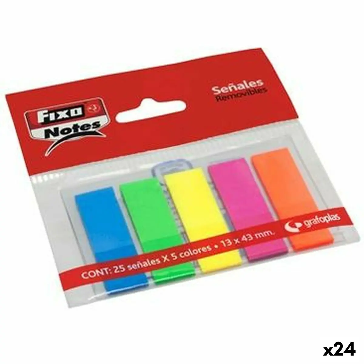 Note Adesive Fixo 25 Fogli 13 x 43 mm (24 Unità)