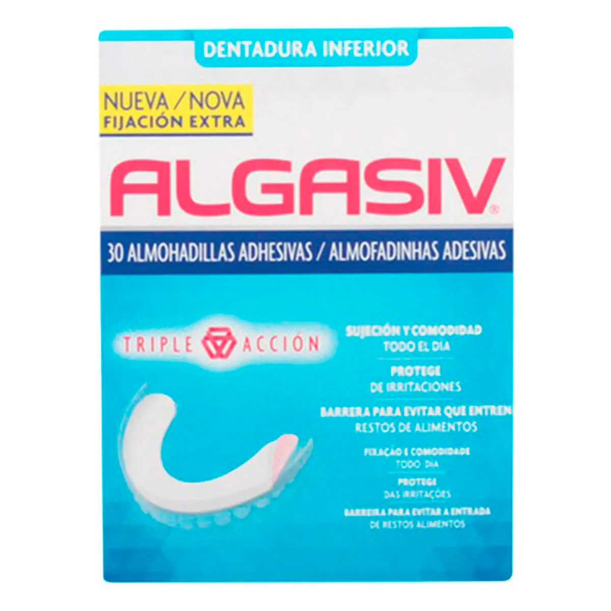 Cuscinetti Adesivi per Dentiere Algasiv ALGASIV INFERIOR (30 uds)