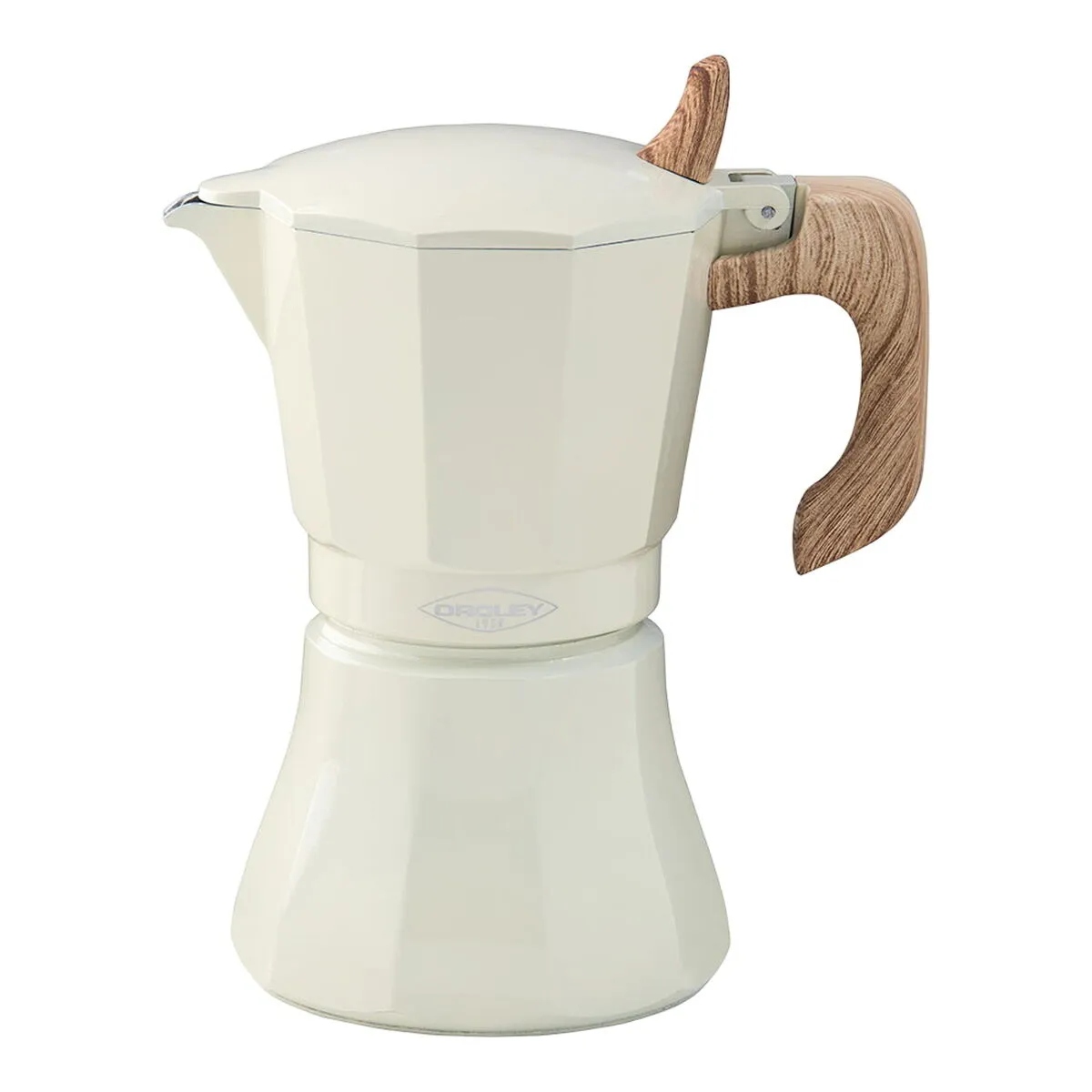 Cafettiera Italiana Oroley Petra 9 Tazze Crema Alluminio