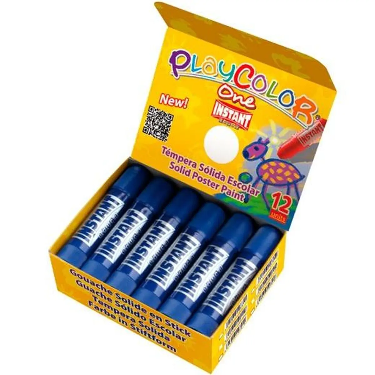 Tempere Playcolor Basic One Solido Blu scuro (12 Unità)