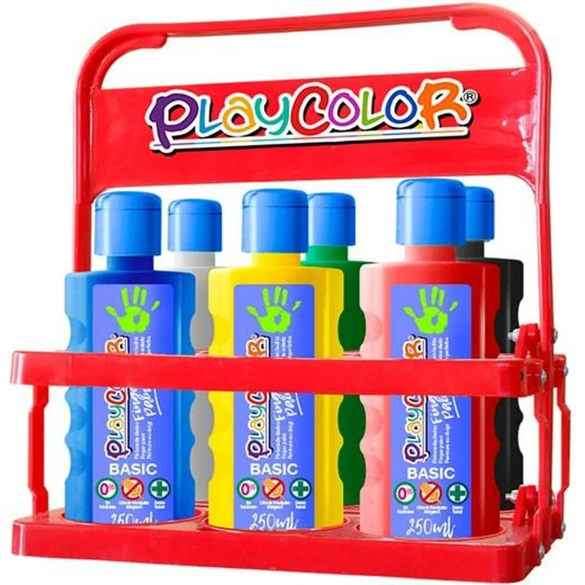 Pittura da usare con le Dita Playcolor 6 Pezzi 250 ml