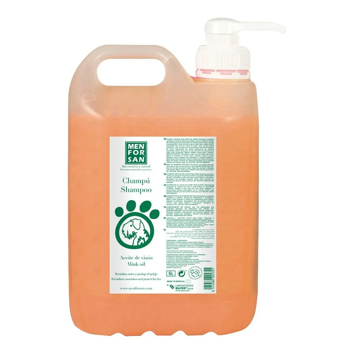 Shampoo Menforsan Olio di visone 5 L