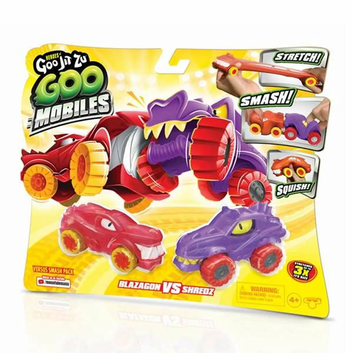 Set 2 Veicoli Bandai Goo Jit Zu Flessibile Elastico