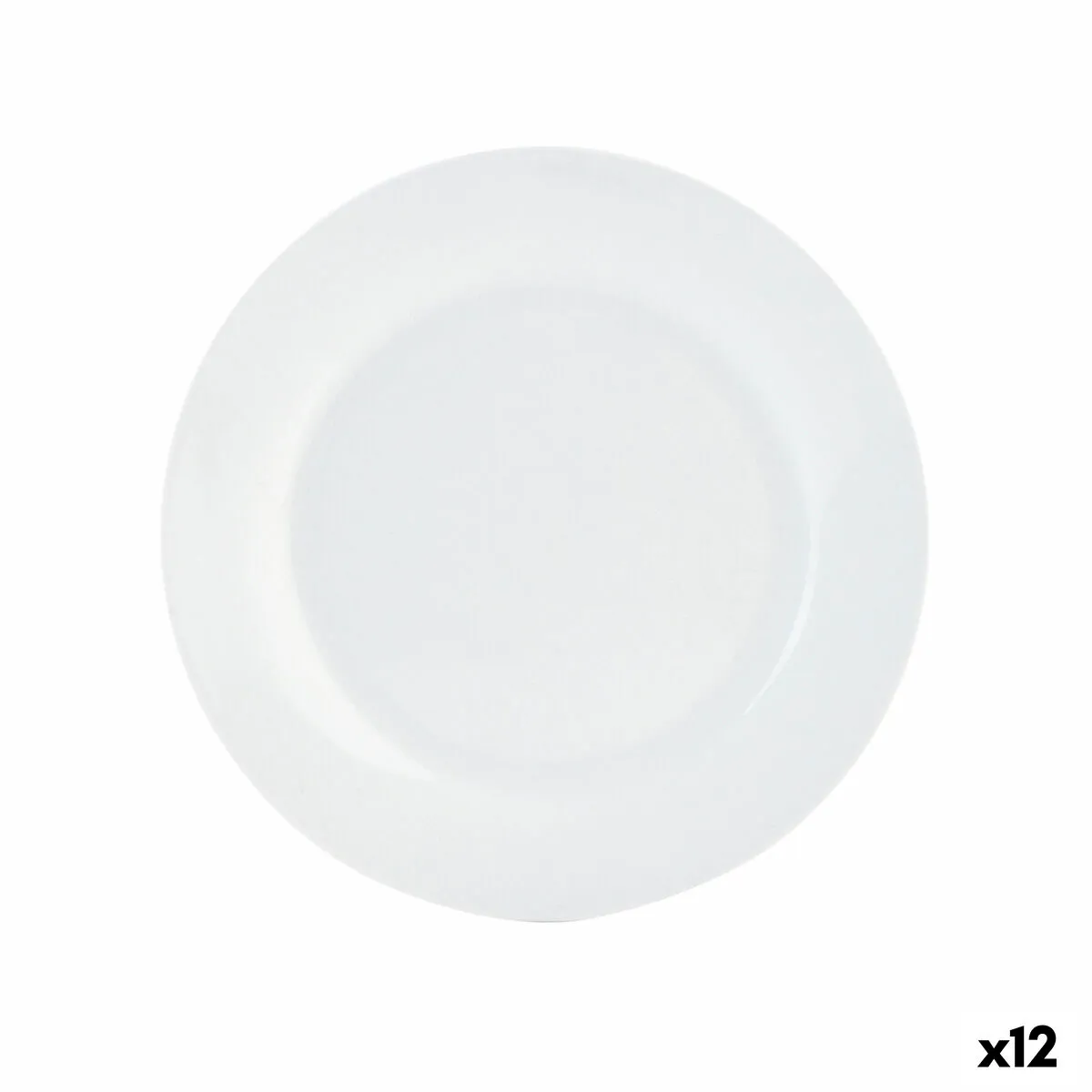 Piatto da pranzo Quid Basic Bianco Ceramica Ø 27 cm (12 Unità)