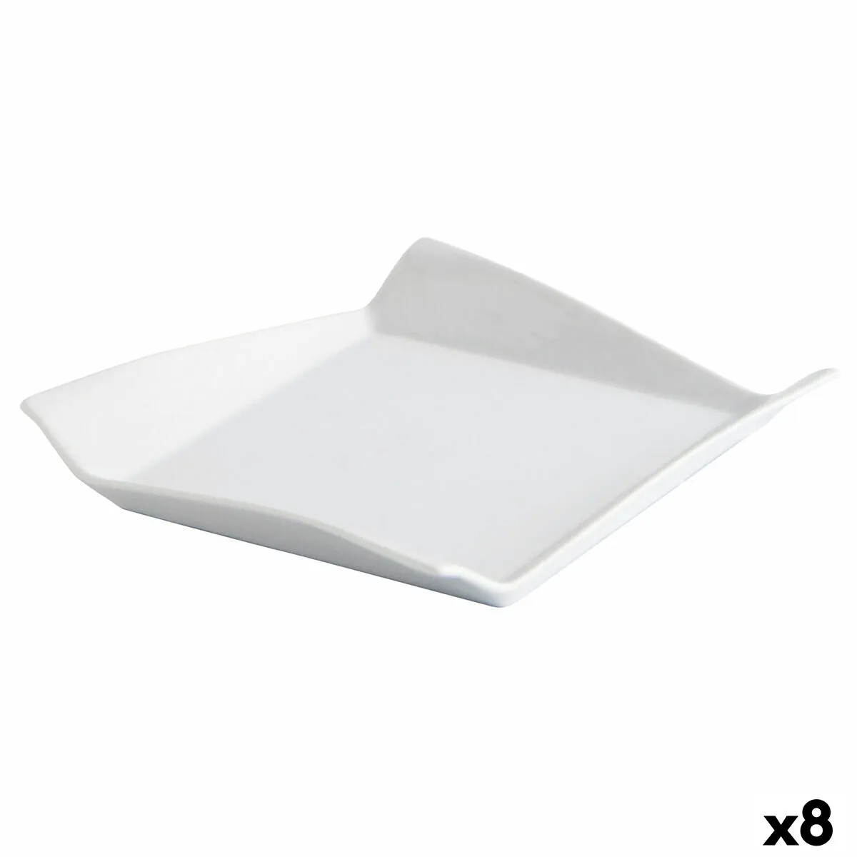 Piatto Quid Gastro Fresh Sandwich Ceramica Bianco (17,5 cm) (8 Unità)