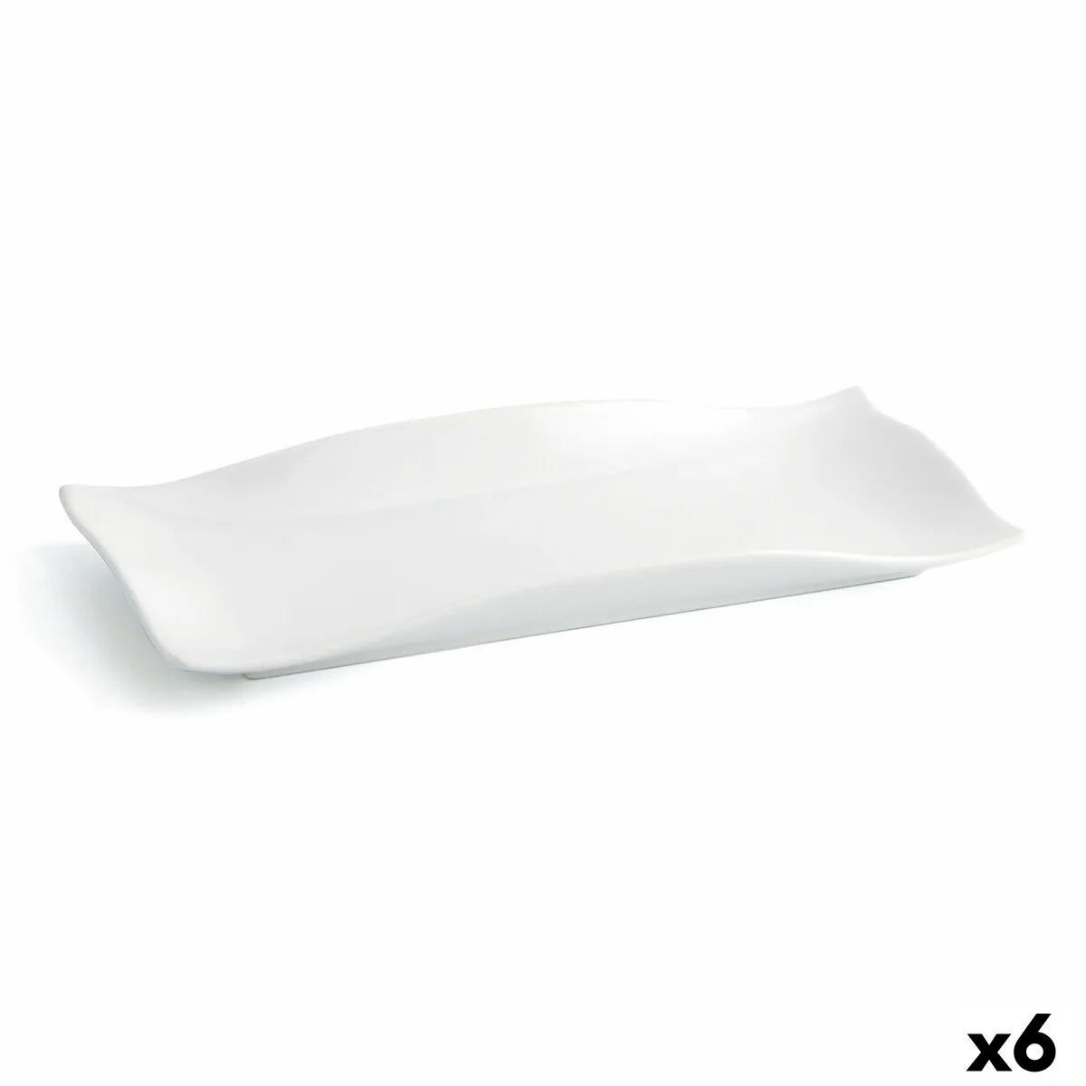 Piatto da pranzo Quid Gastro Fun Bianco Ceramica 29,5 x 11 x 3 cm (6 Unità)