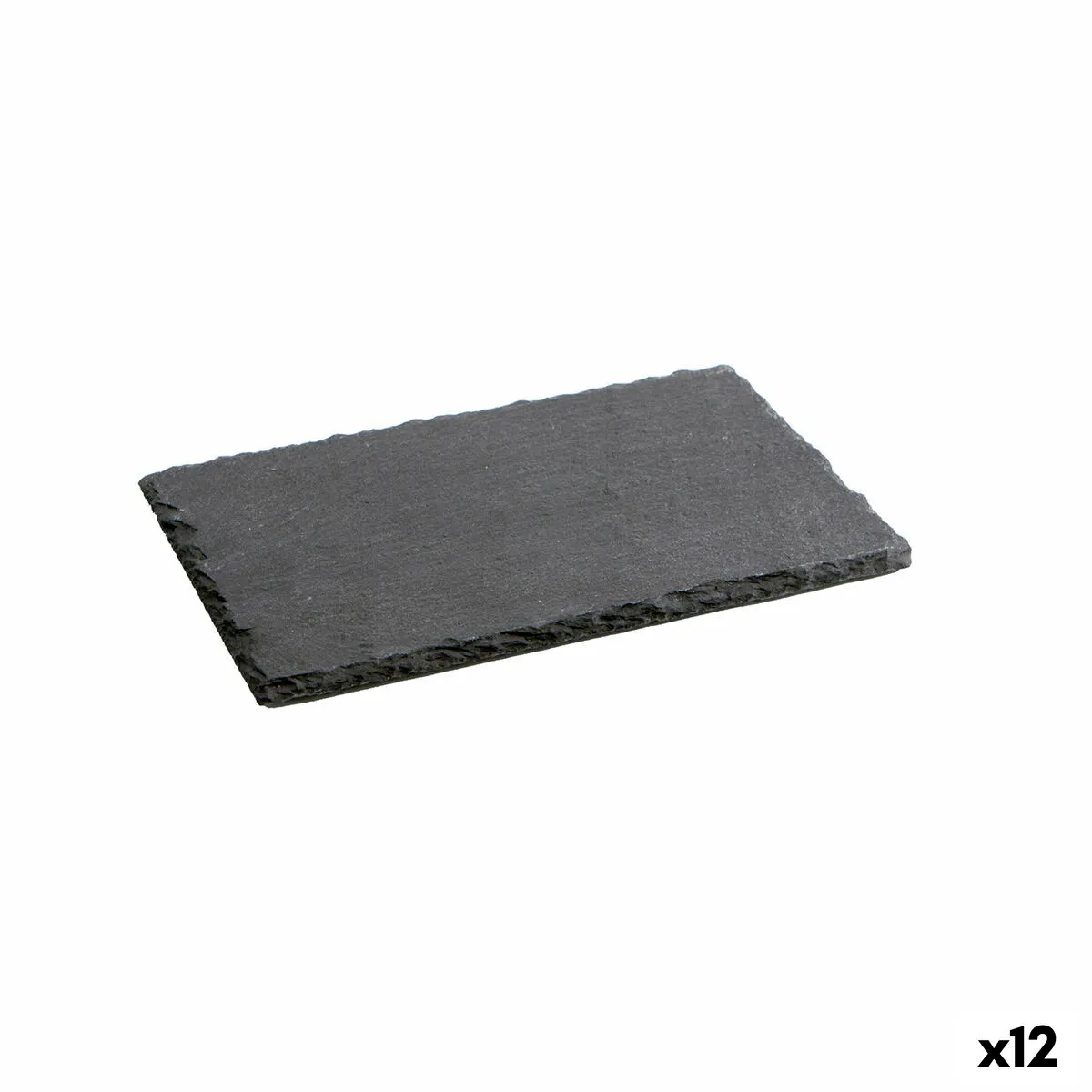 Vassoio di Ceramica Effetto Lavagna Quid Gastro Fun Nero (22 x 14 cm) (12 Unità)