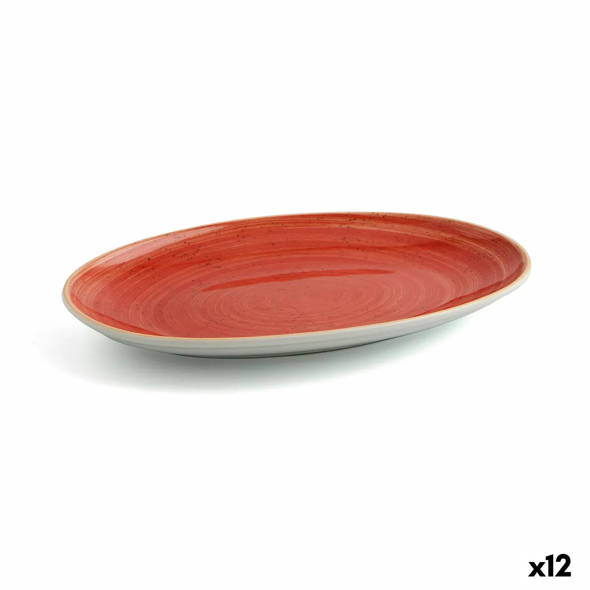 Vassoio per aperitivi Ariane Terra Rosso Ceramica Ø 26 cm (12 Unità)