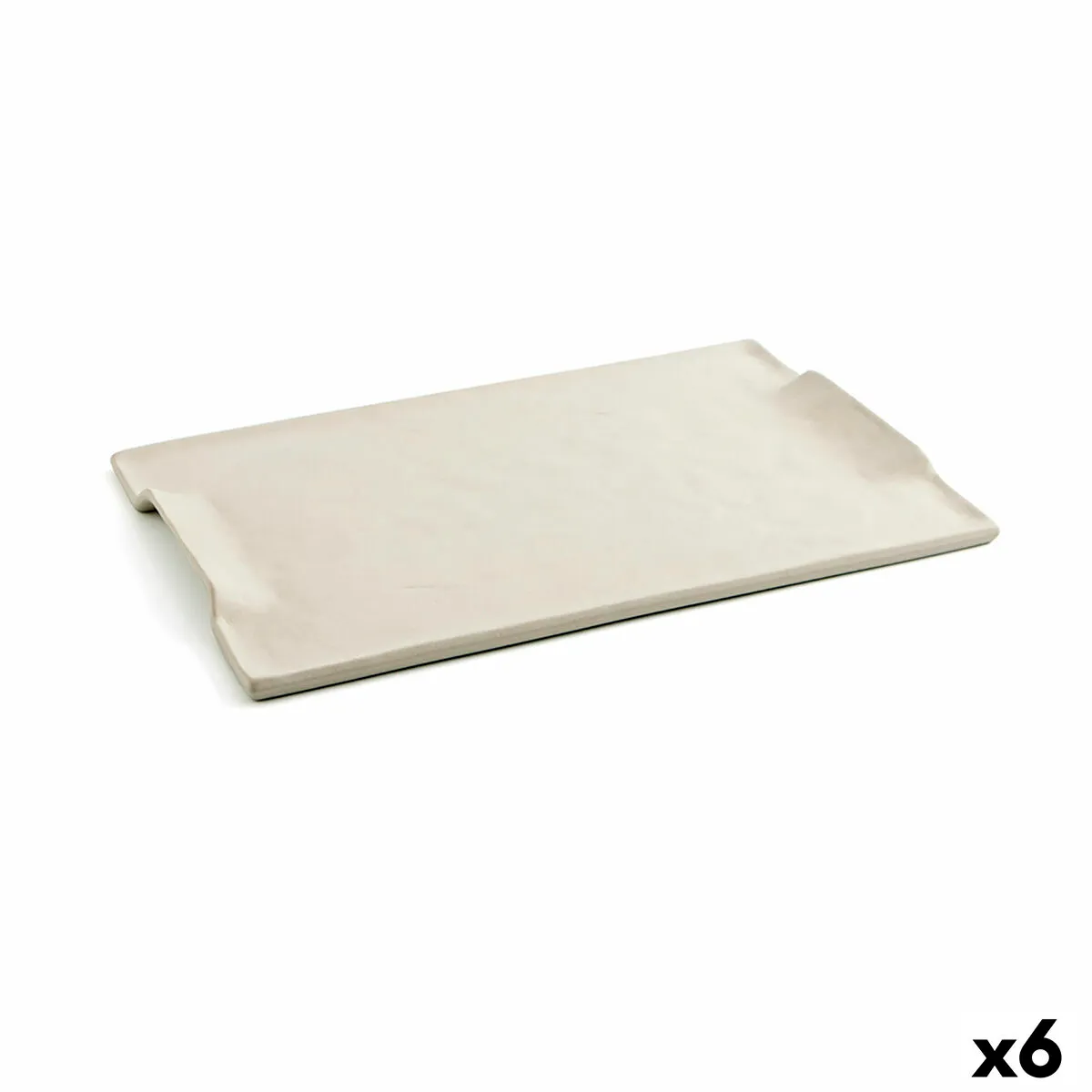 Vassoio per aperitivi Quid Mineral Gres Beige Ceramica 35 x 23 cm (6 Unità)