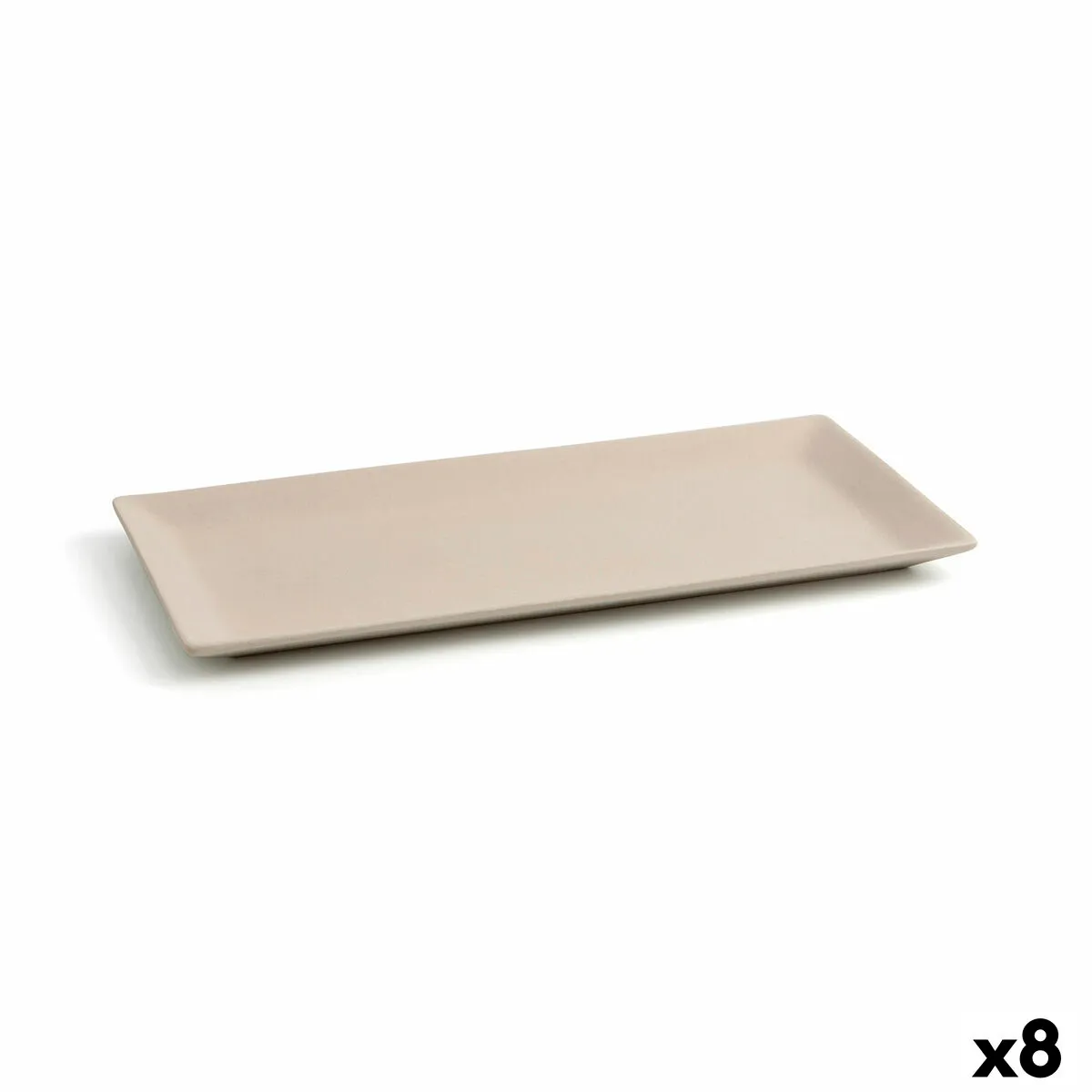 Vassoio per aperitivi Quid Mineral Ceramica Beige (15 x 30 cm) (8 Unità)