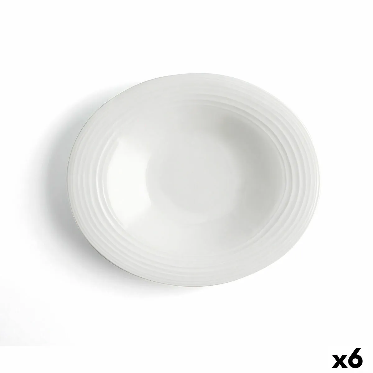 Piatto Fondo Ariane A'bordo Ceramica Bianco (Ø 29 cm) (6 Unità)