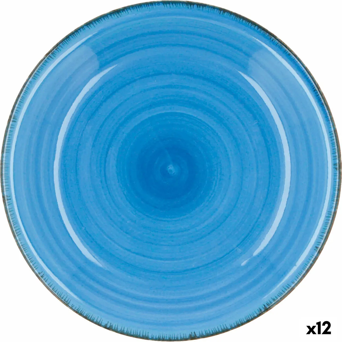 Piatto Fondo Quid Vita Azzurro Ceramica (ø 21,5 cm) (12 Unità)