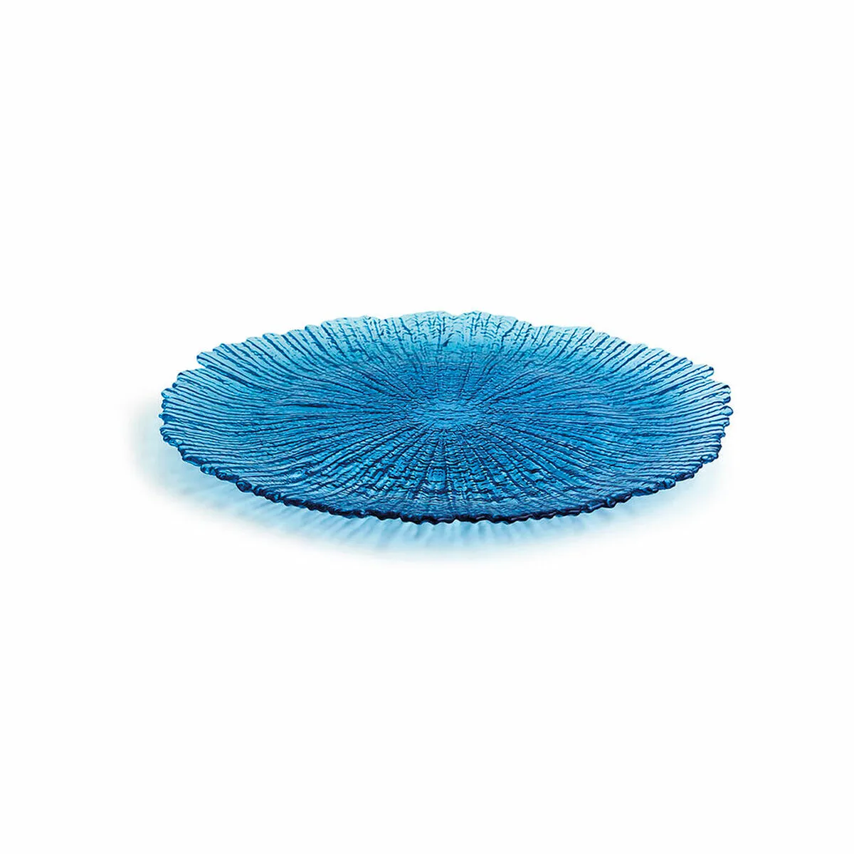 Piatto da pranzo Quid Mar De Viento Azzurro Vetro Ø 28 cm (6 Unità) (Pack 6x)