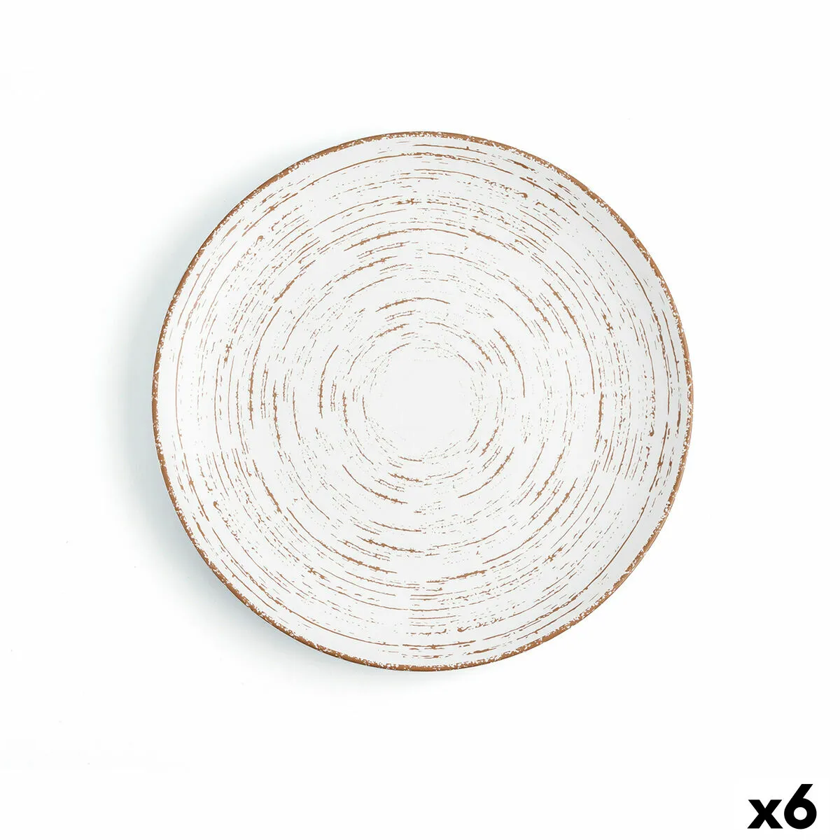 Piatto da pranzo Ariane Tornado White Bicolore Ceramica Ø 27 cm (6 Unità)