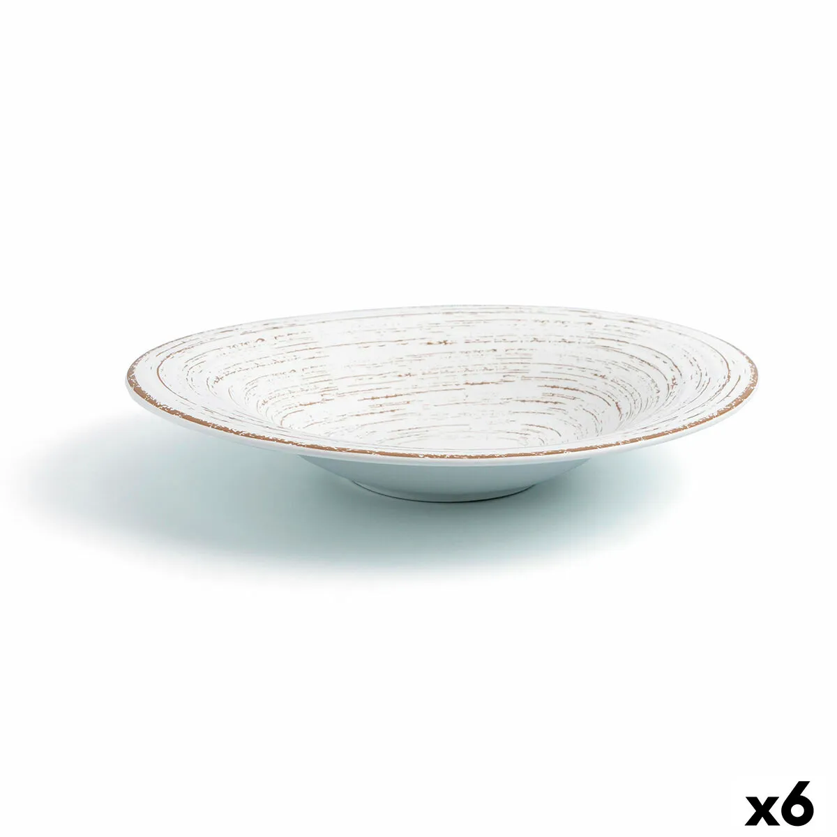 Piatto Fondo Ariane Tornado White Ceramica Bicolore Ø 29 cm (6 Unità)